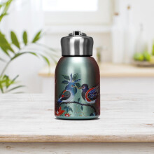 Bouteille isotherme en acier inoxydable 316 Ă motif floral, 300 ml (10 oz).