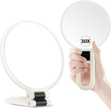 30X Dual-Sided Magnifying Makeup Mirror Black