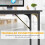 Computer Desk 47 Inch Black Metal Frame Study Table 6