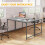 Computer Desk 47 Inch Black Metal Frame Study Table 7