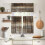 Abstract Brown Tier Curtains for Windows 3-Pack 1