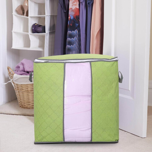 Foldable Large Storage Bag with Handles and Clear Window