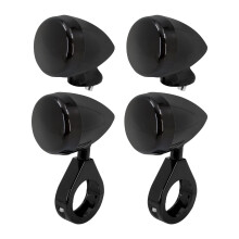 Svarte LED-blinklys til motorsykkel, 41 mm, 4 stk.