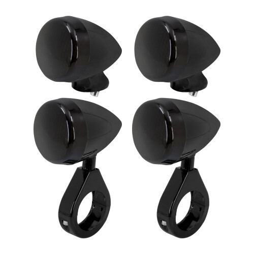 Sorte LED-blinklys til motorcykel 41 mm 4 stk.