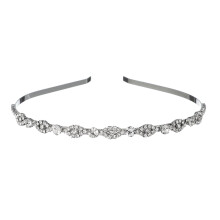 Sparkly Thin Wavy Headband Elegant Silver Headdress 13x0.5