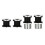 Quick Release Sissy Bar Rack Aluminum Alloy 4 pcs 7