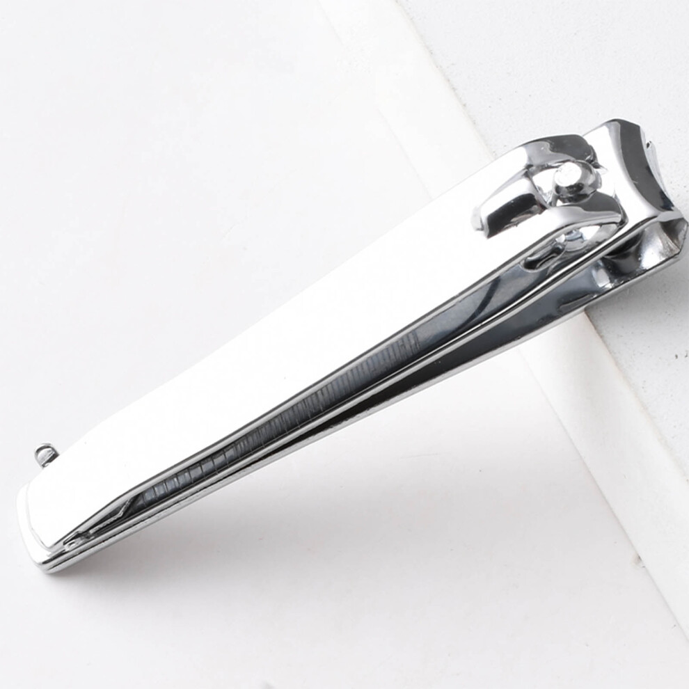 Stainless Steel Nail Clippers with Curved Grip and Sharp