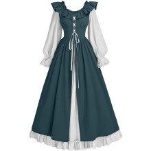 Women's Medieval Renaissance Off-Shoulder Long Chemise Dress