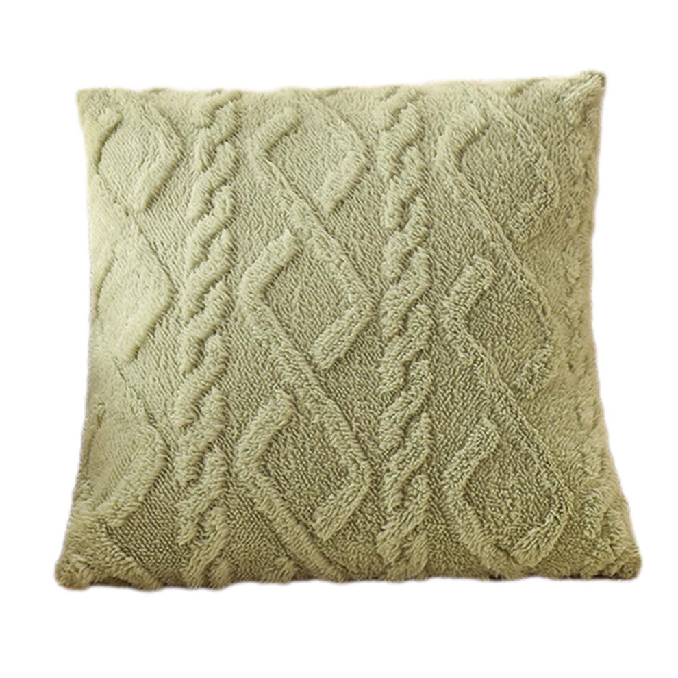 Hwkond throw pillows geometric plush sofa cushions green