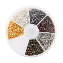 Alloy Thread Nails Steel Eye Pins 600 Pcs 8x4mm 6 Colors
