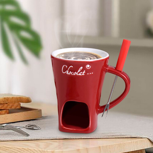 Ceramic cheese melting pot with candle warmer, 1 piece 2