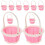 Mini Woven Baskets Pink Plastic Party Decorations 10 pcs 1