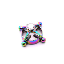 304 Stainless Steel Nipple Rings Flat Round Rainbow