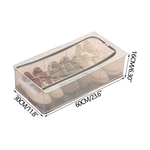Clear Foldable Shoe Storage Box PVC Dust-Proof Stackable 1