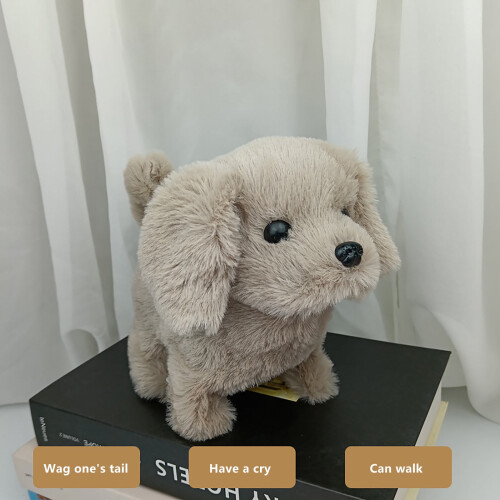 Interactive Walking Labrador Puppy Toy Gray 6.3 inch