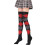 Women's Thigh-High Socks Vintage Argyle Pattern Red 1
