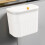 Plastic Step Trash Can 10.2 inch White Green 4
