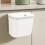 Plastic Step Trash Can 10.2 inch White Green 5