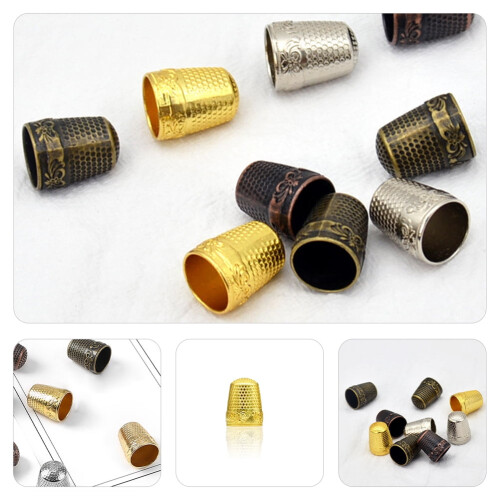 Metal Thimble Ring for Sewing Finger Protection 10 pcs 1