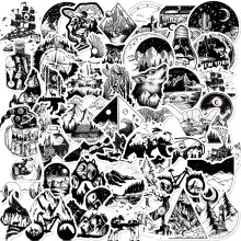 Gothic Stickers Black and White 50 Pack
