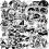 Gothic Stickers Black and White 50 Pack 1