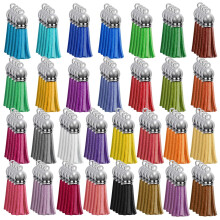 Portachiavi in acrilico con anelli, 120 pezzi, 30 colori