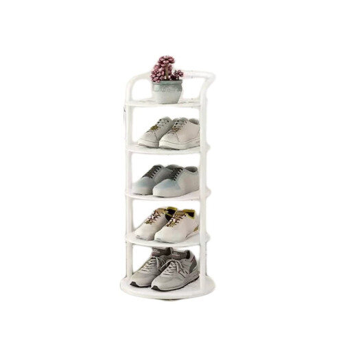 Étagère à chaussures verticale à 5 niveaux en fer blanc