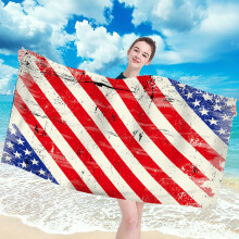 FAMTKT Independence Day microfiber strandhanddoek 27x55 inch