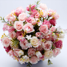 Artificial Rose Wedding Bouquet Round Throw Toss Bunch