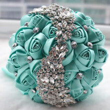 Artificial Rose Wedding Bouquet Round Toss Bunch