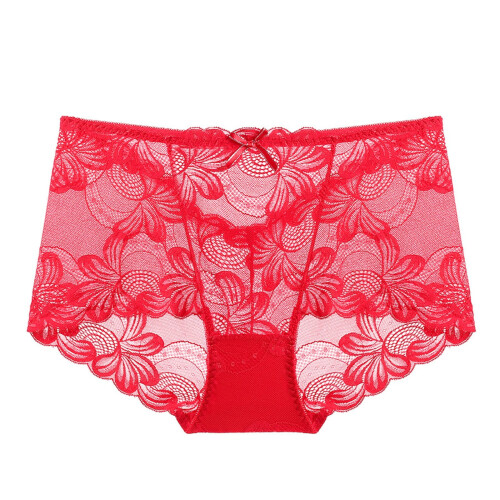 Damen-Slips aus weicher Baumwolle, Rot, 1er-Pack