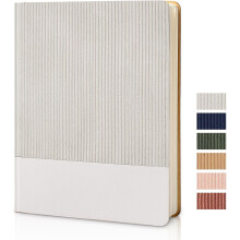 Notitieboek met lijnen, harde kaft, B5-formaat, 160 pagina's, 100 g/m², grijs.