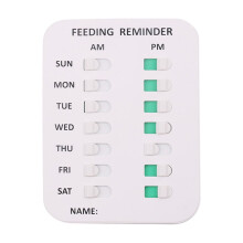 Pet Feeding Reminder Magnetic Sticker AM/PM Chart 2 Pack
