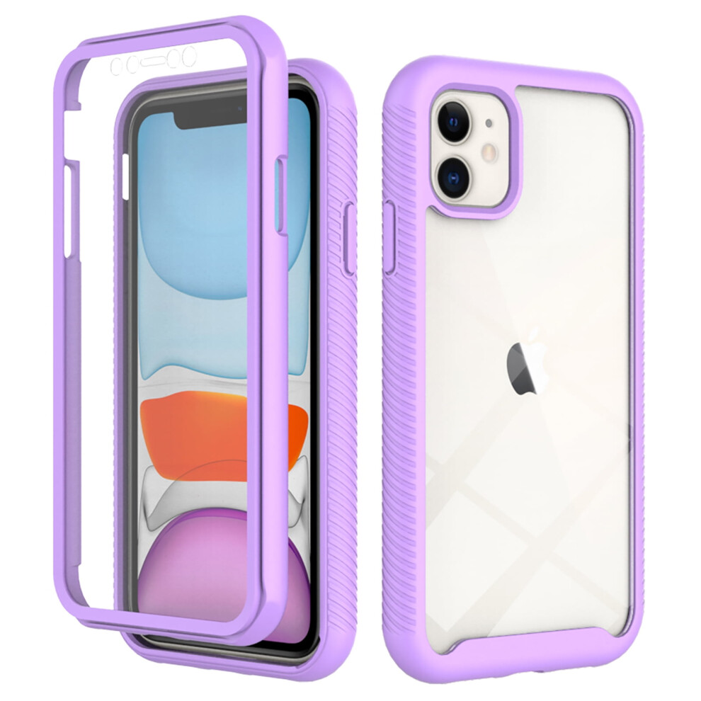 Iphone 11 Case Clear Rugged Dual-Layer Purple 9085618972087