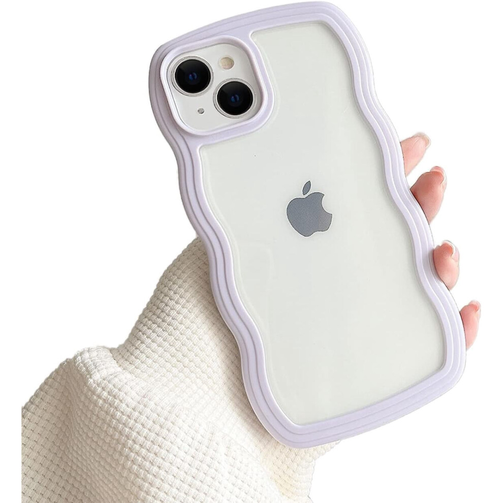Iphone 13 And 14 Bumper Case Curly Wave Soft Tpu Purple 9422877576517