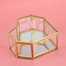 5X Flip Love Heart Shaped Geometric Glass Jewelry Box Glass Box Exquisite Unique Wedding Jewelry Box
