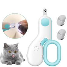 LED Pet Nail Clippers Blue for Cats Dogs and Bunnies