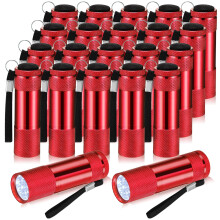 Mini-LED-Taschenlampe, Aluminium, Rot, 20 Stück