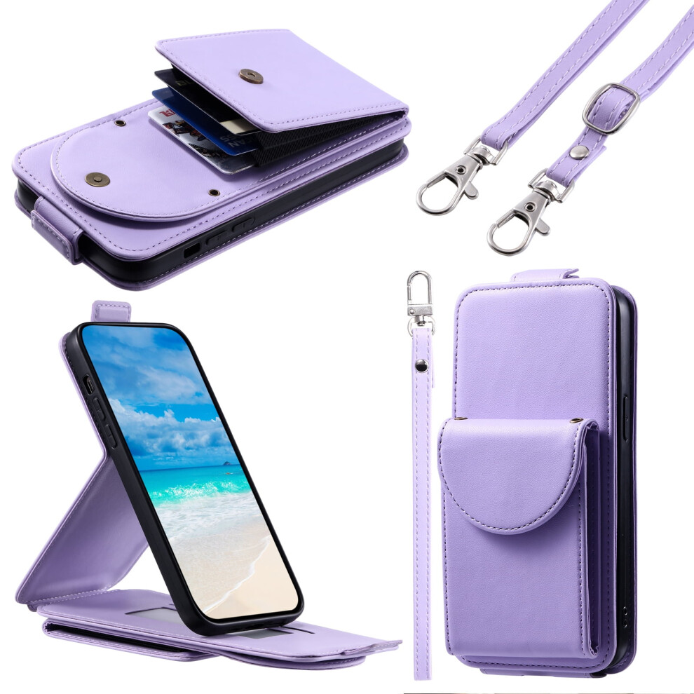 Crossbody Wallet Case For Samsung Galaxy S23 Ultra Purple 9455834337302