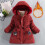 Winterparka für Mädchen, gesteppte Thermojacke, rot 2