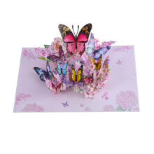 3D Pop-Up Butterfly Bouquet Greeting Card 1 piece