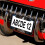 Dog-in-Hat Christmas Lights License Plate Frame Stainless 5