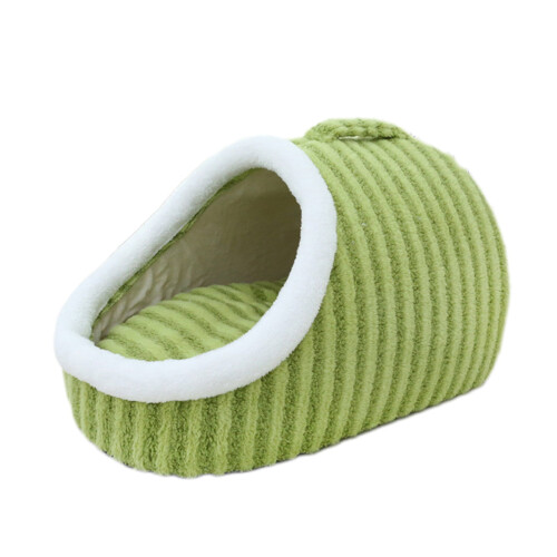 Plush Cat Nest Bed for Small Dogs - Enclosed Cuddle Cave,