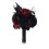 DAMAI Bouquet da sposa gotico Rose nere artificiali Teschio 1