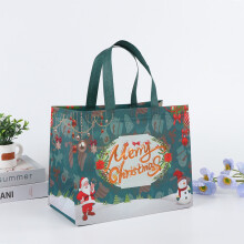 Sacs cadeaux de Noël en tissu non tissé, lot de 2, 31,5 x 17 x 25 cm