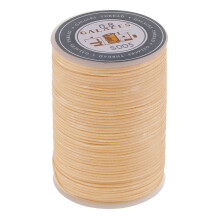 Beige waxed polyester thread flat 0.8mm 90m