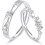 Star Promise Ring Set S925 Sterling Silver CZ Adjustable 1
