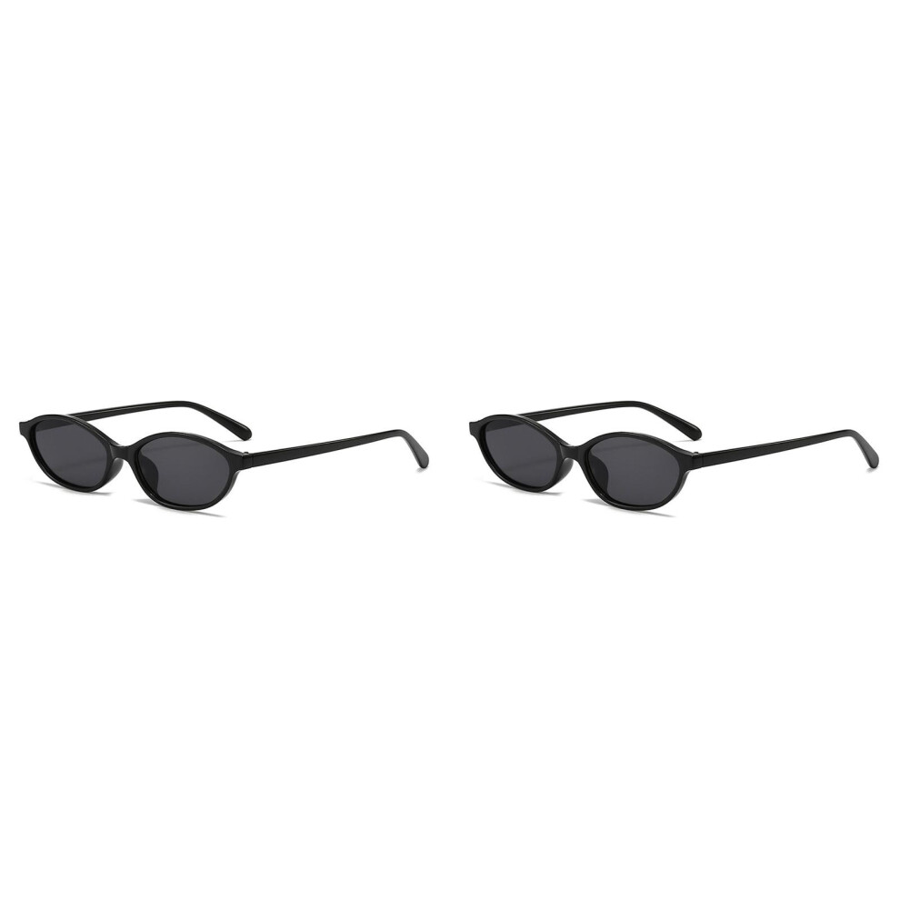 Oval Sunglasses Retro 90s Style UV Protection 2PCS