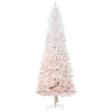 Unlit Pencil Fir Artificial Christmas Tree 6FT Pink White