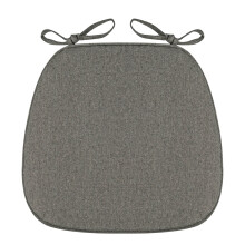 D-Shaped Linen Dining Chair Seat Cushion 17"x16" with
